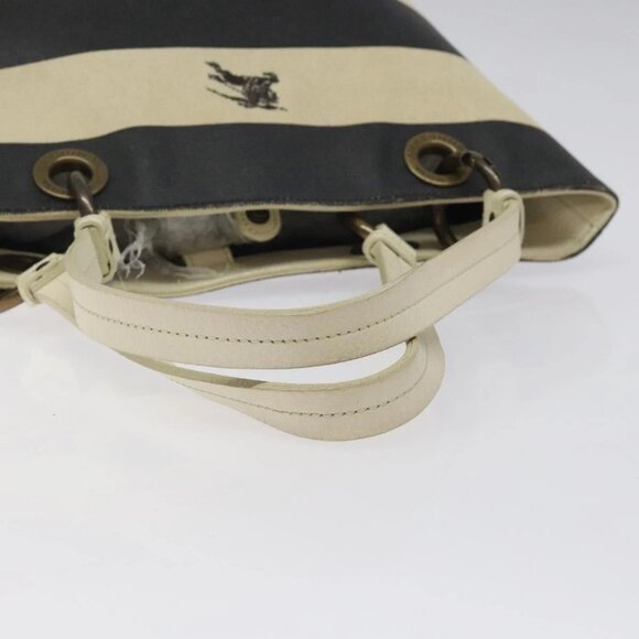 BURBERRY Blue Label Shoulder Bag Canvas Black White Auth ti3081 - Picture 8 of 16